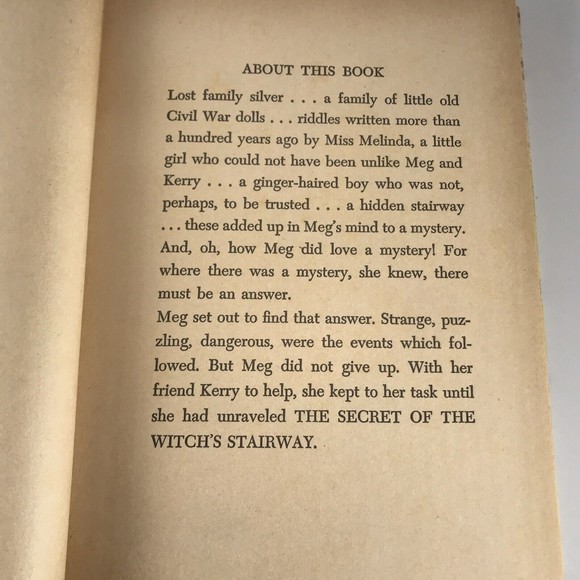 Meg The Secret of the Witch’s Stairway by Holly Beth Walker 1967 Whitman Vintage - Picture 7 of 8